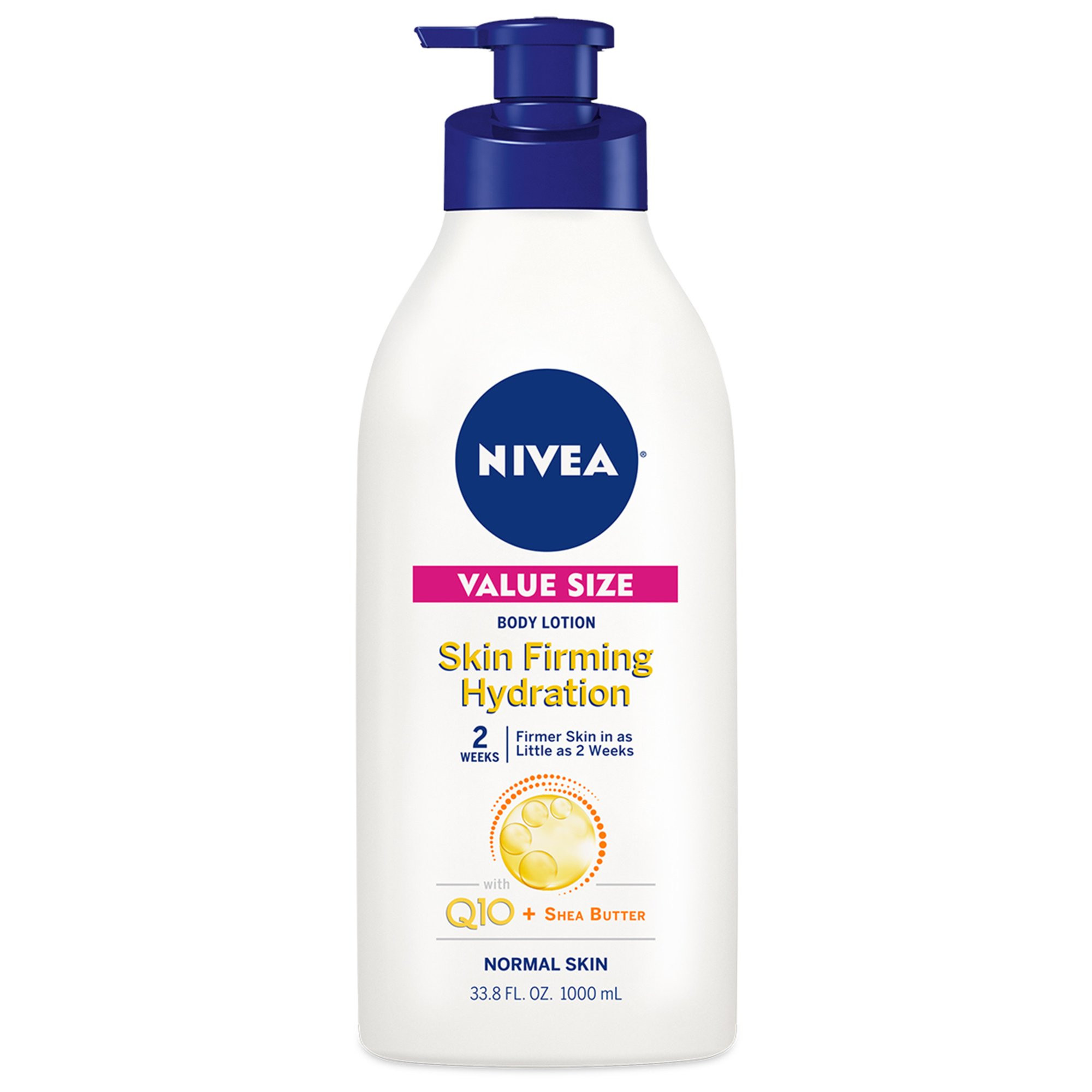 NIVEA Skin Firming Hydration Body Lotion with Q10 and Shea Butter, 33.8 fl. Oz. Pump Bottle | Walmart (US)