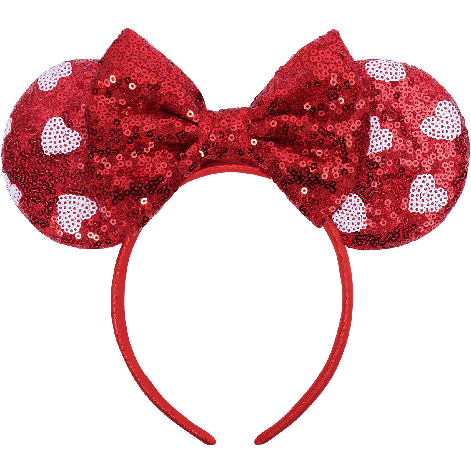 Valentine's Day Mouse Ears, Mouse Ears Valentine Headband for Adult Women Girls, Parks Ears for T... | Amazon (US)