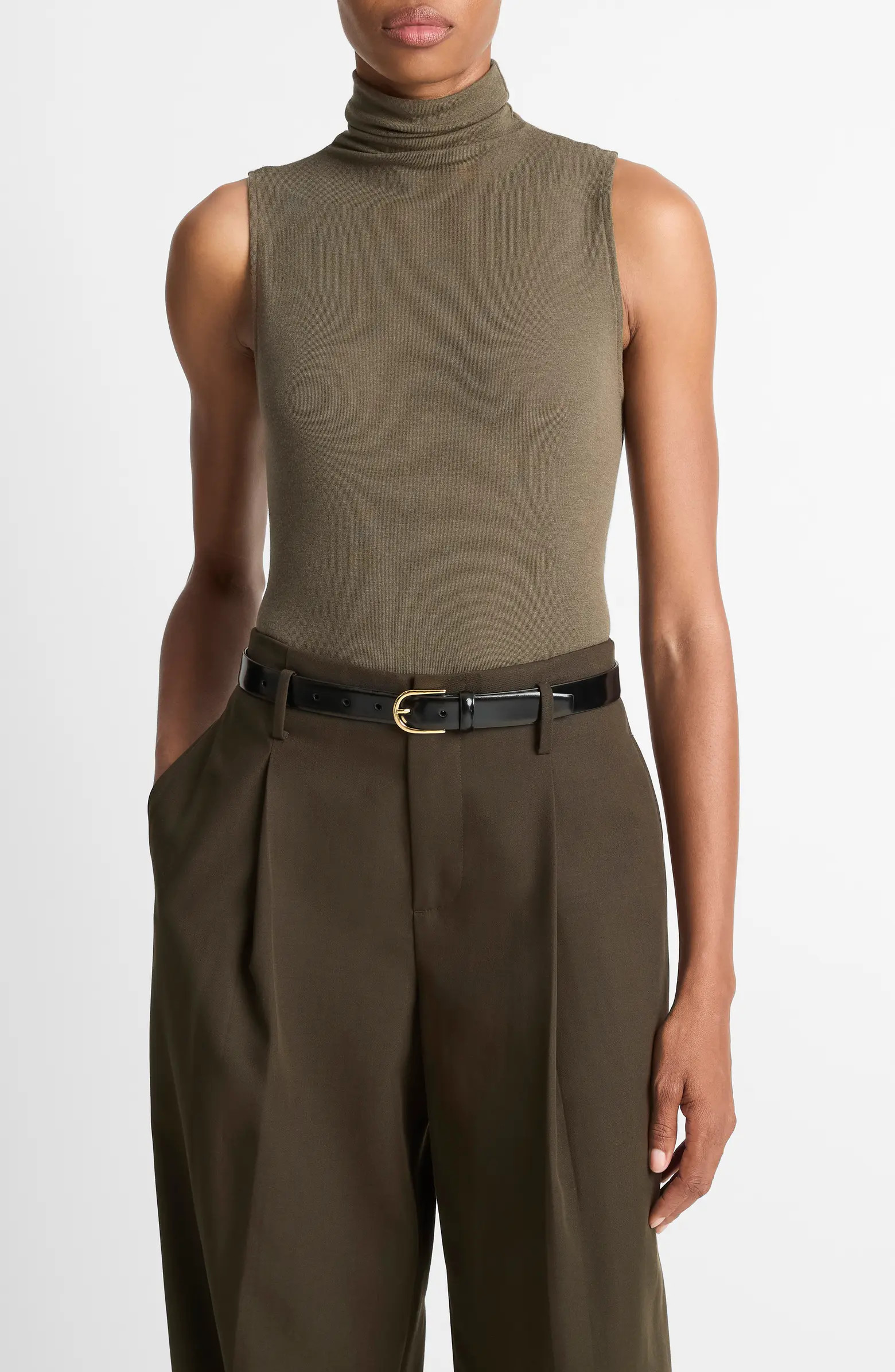 Vince Sleeveless Modal Turtleneck Top | Nordstrom | Nordstrom