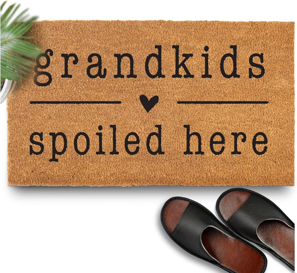 Grandkids Spoiled Here Doormat 30x17 Inch, Grandkids Welcome Doormat, Grandkids Welcome Door Mat ... | Amazon (US)