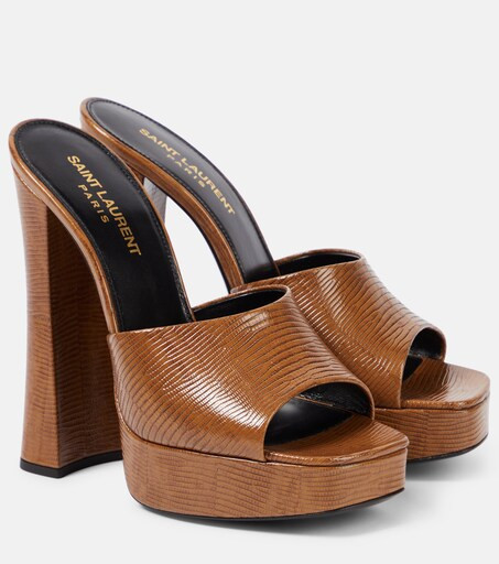Boogie 110 lizard-effect leather platform mules | Mytheresa (US/CA)