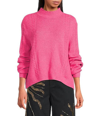 Cameron High Neck Long Sleeve Sweater | Dillard's