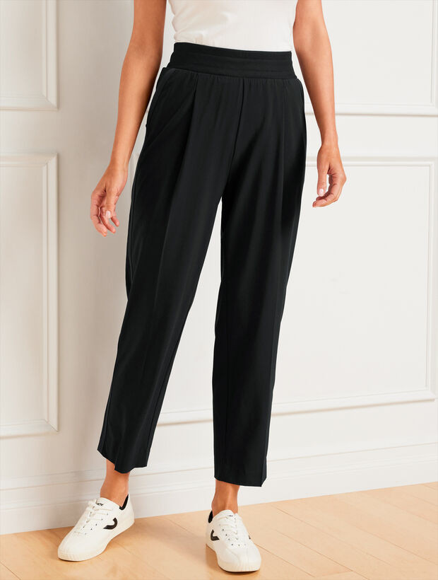 Lightweight Woven Stretch Straight Leg Pants | Talbots