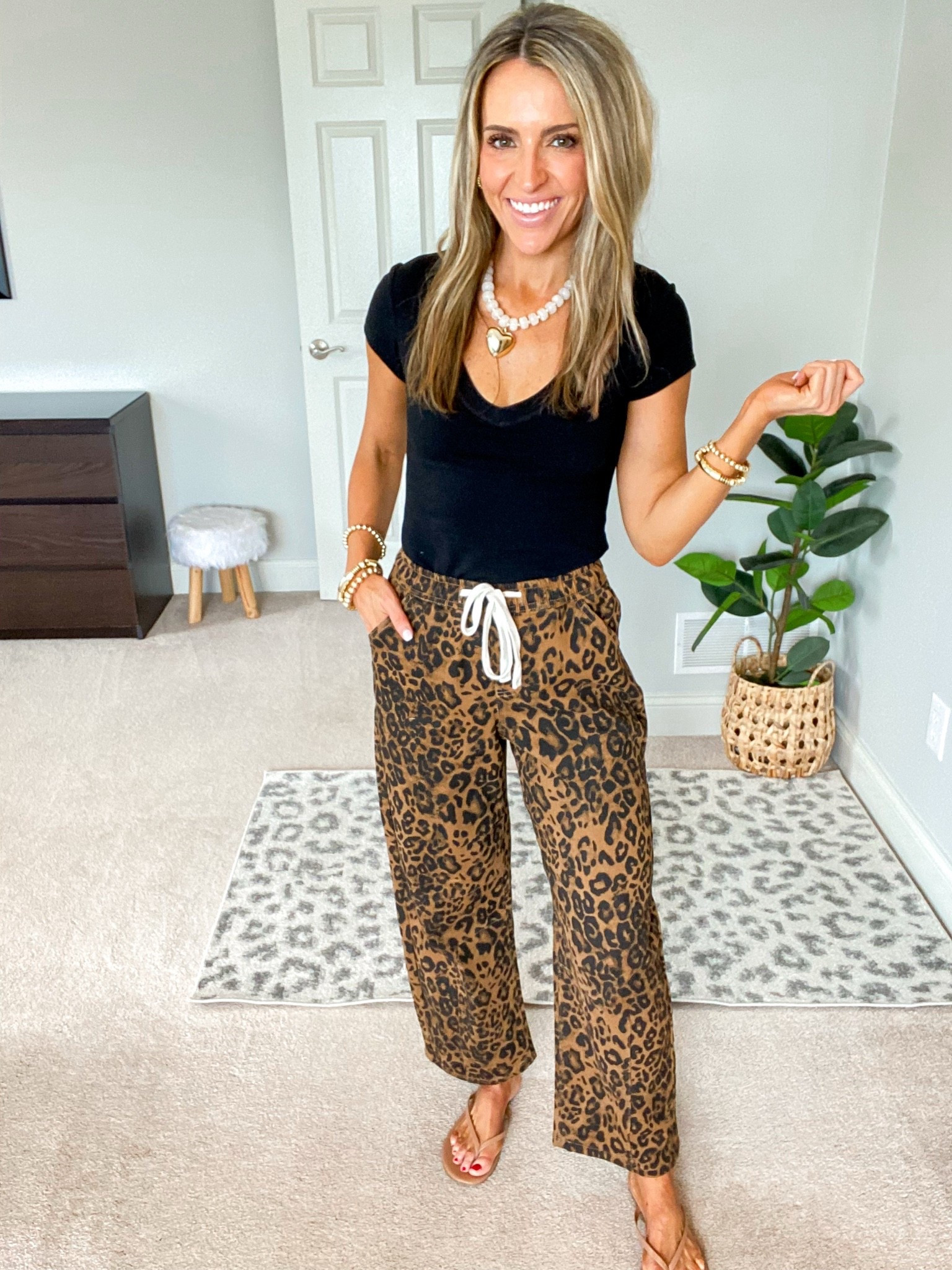 Vneck top has built in molded cups with the best support & lift!!! Adorable barrel style drawstring pants! Wearing xs in both!

#LTKSaleAlert #LTKootd #LTKSeasonal