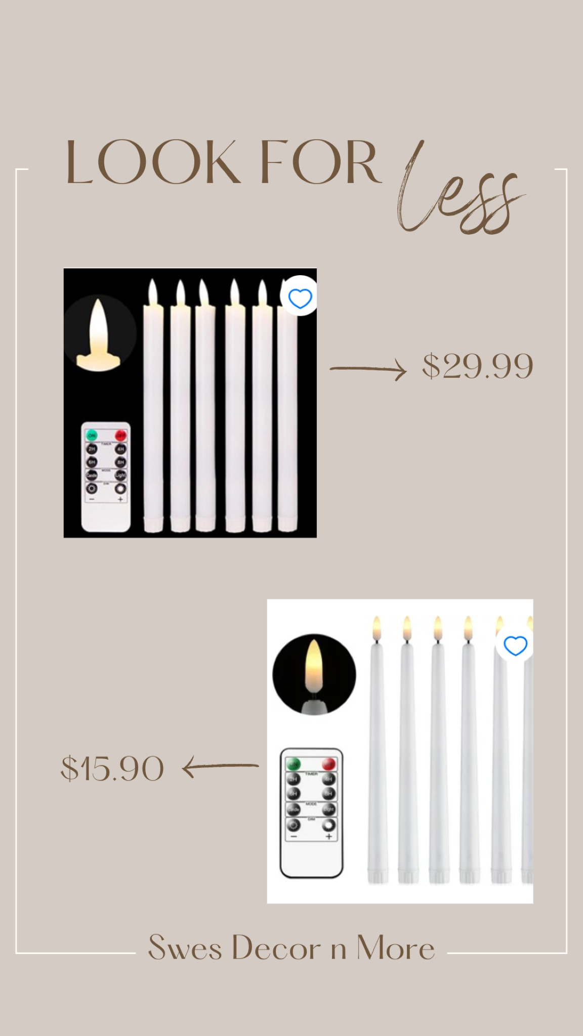 Flameless candles are great, you can decorate with them anywhere and not be worried about it being a hazard! 

Both 6 packs are great prices and are both controlled by a remote  

#LTKhome #LTKunder50 #LTKHoliday