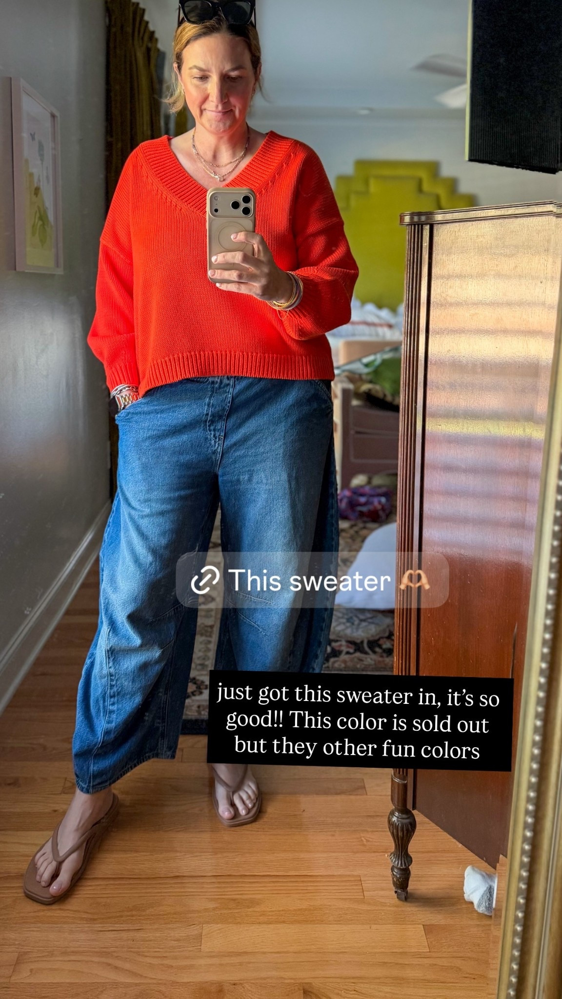 just got this sweater in, it’s so good!! This color is sold out but they other fun colors