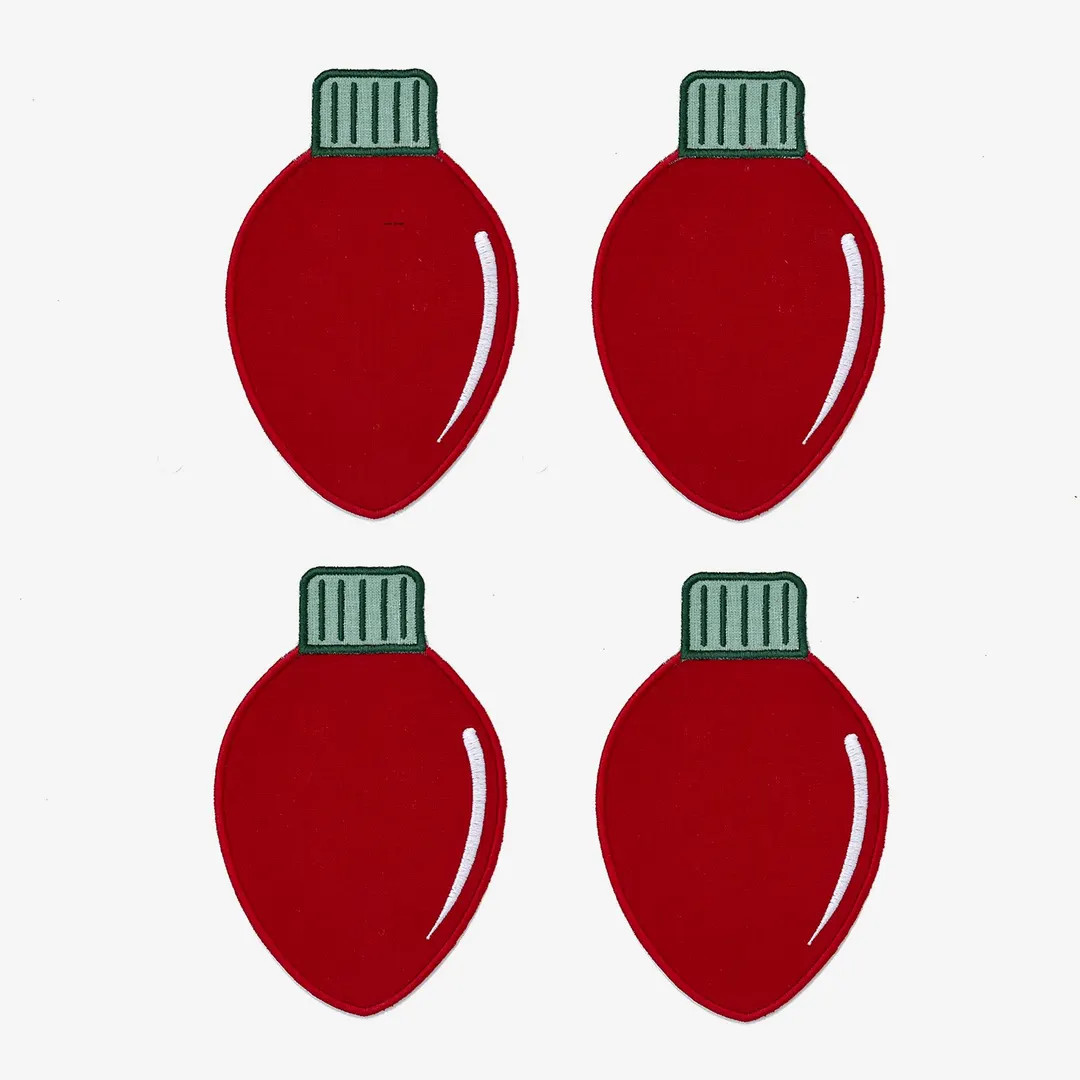 Holiday Bulb Cocktail Napkin, Christmas Cocktail Napkin, Christmas Napkin, Holiday Gift, Hostess ... | Etsy (US)