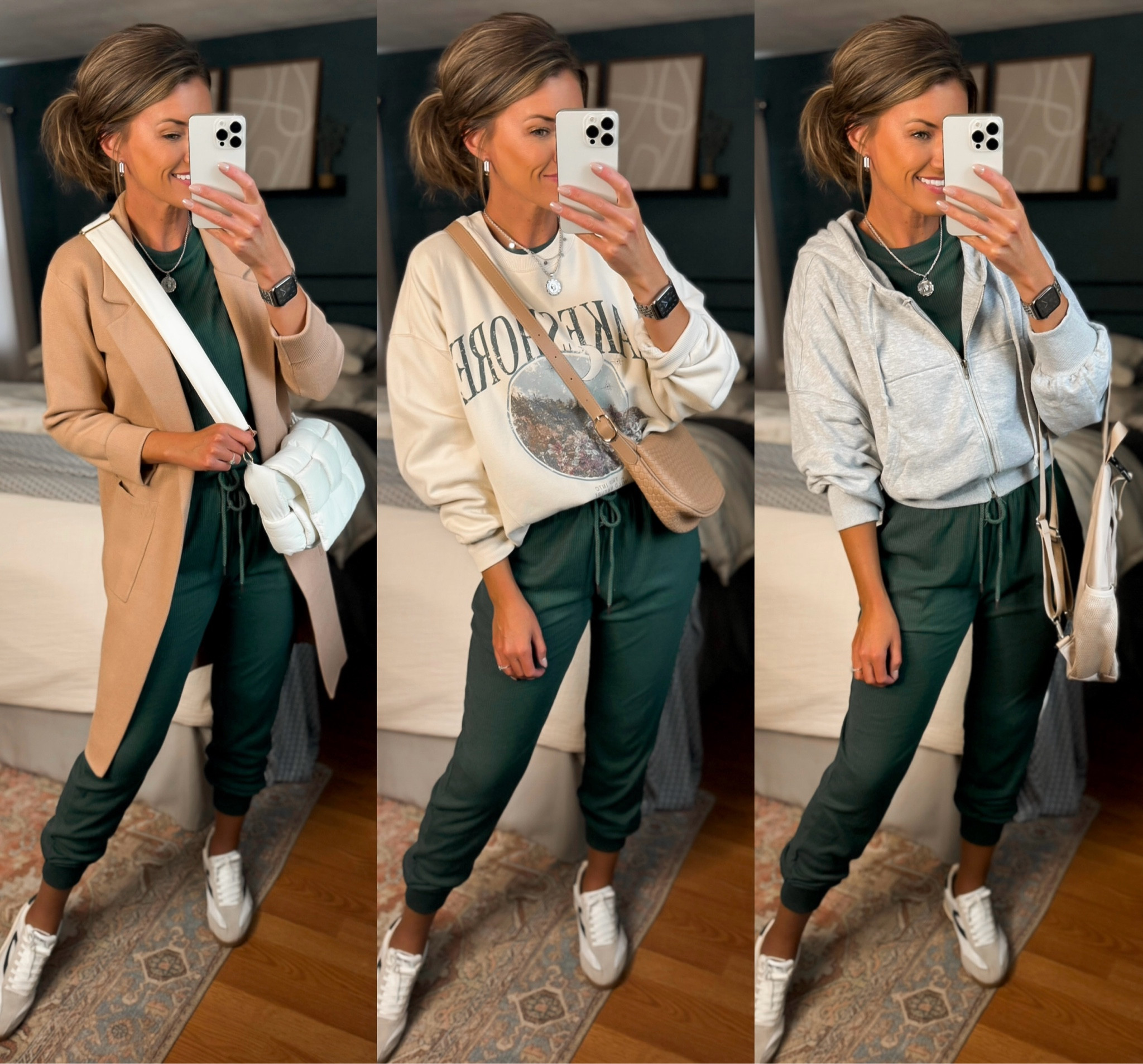 Styling this Amazon 2 piece set 3 ways. 
Set/ medium 
Coatigan/ small 
Sweatshirt/ large 
Hoodie/ medium 
Shoes / tts 

#LTKTravel #LTKStyleTip #LTKSeasonal