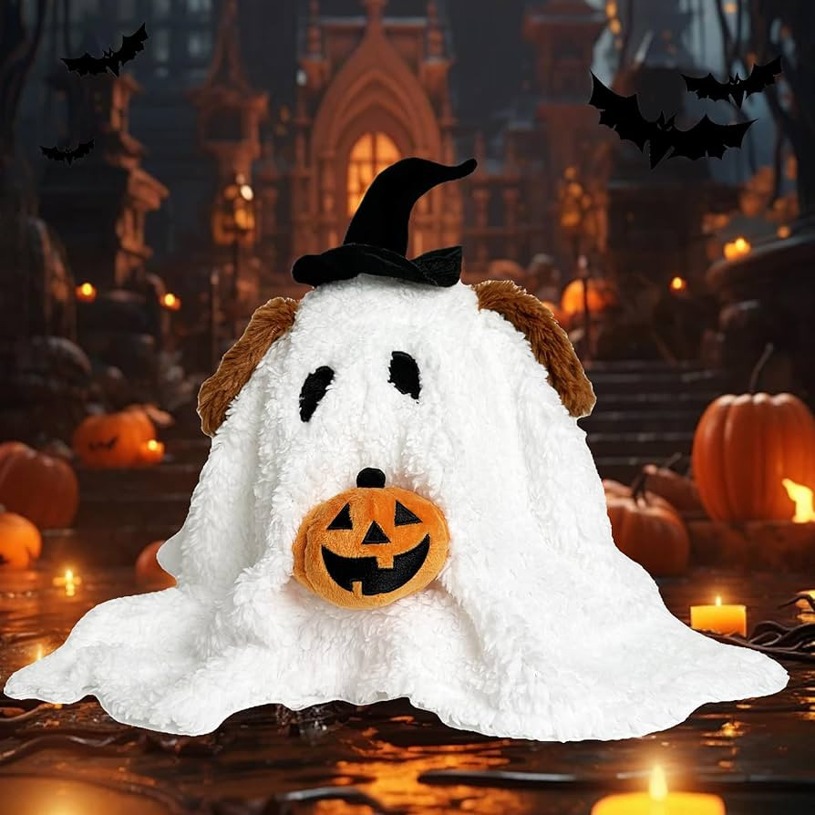 Ghost Plush with Pumpkin Pillow - Cute Halloween Stuffed Animal, Party Favors & Treat Bag Stuffer... | Amazon (US)