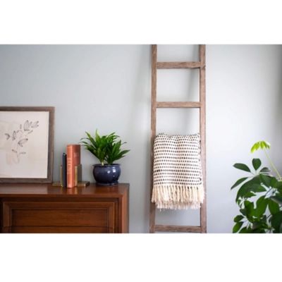 Gray 6 Ft. Rustic Farmhouse Decorative Ladder - 100% Recycled and Reclaimed Wood, Gray | Ashley Homestore