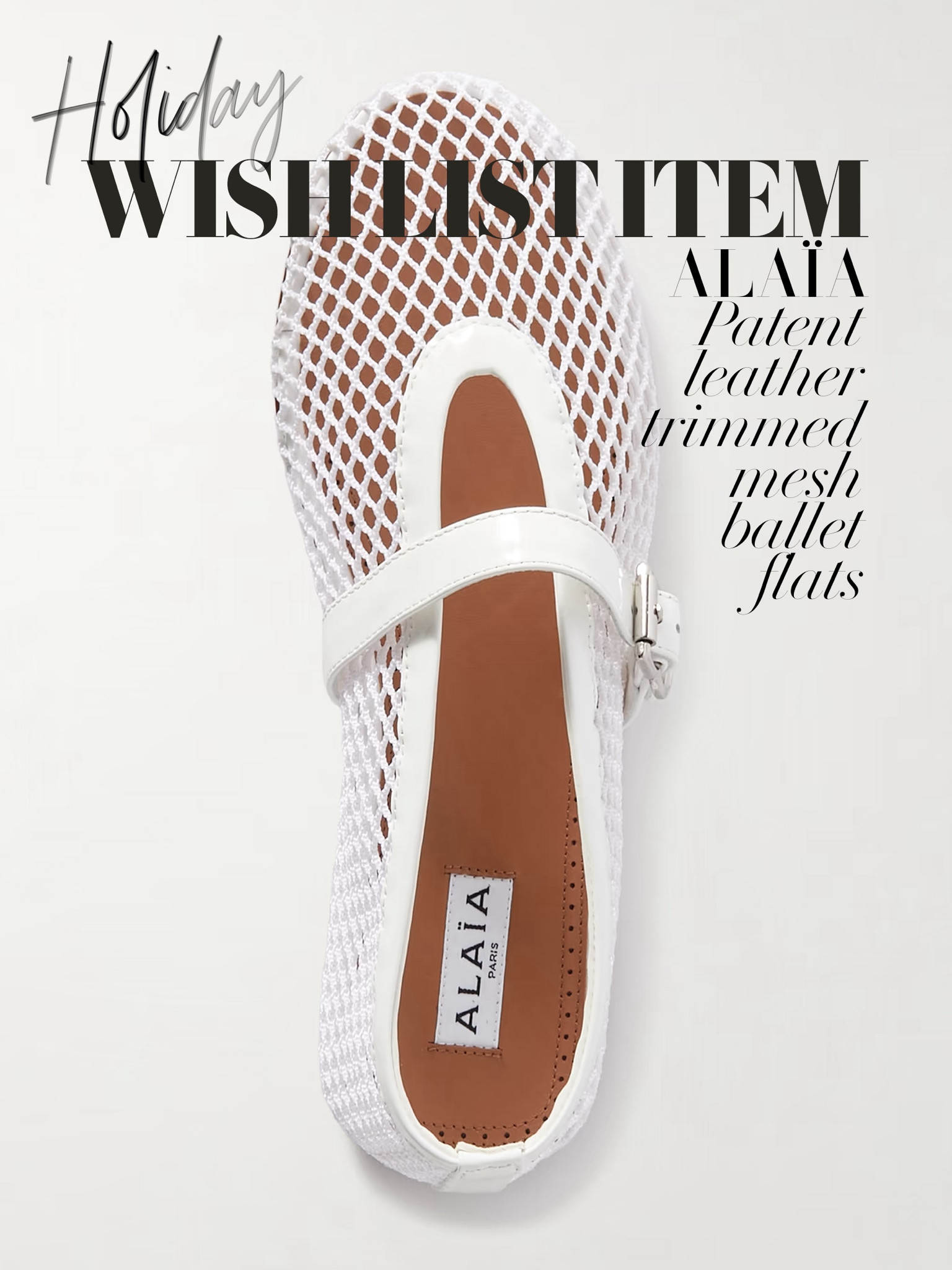The must-have mesh ballet flats are refreshed for summer in white 🤍🤍
Net shoes | Alaïa mesh ballerinas | Designer shoes | White summer shoes | Holiday outfits 

#LTKshoes #LTKsummer #LTKuk