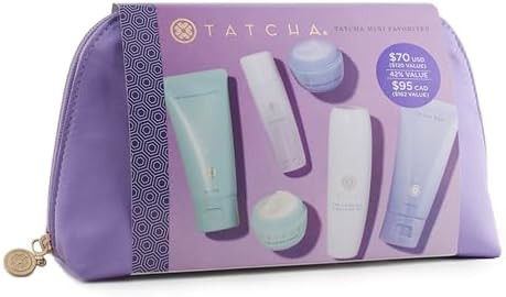 TATCHA Mini Favorites Set | Travel Sized Bestselling Cleansers, Essence, and Moisturizers | $120 ... | Amazon (US)