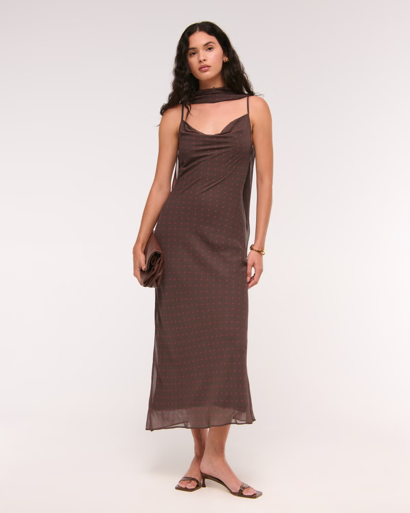 Women's The A&F Julia Slip Scarf Maxi Dress | Women's Dresses & Jumpsuits | Abercrombie.com | Abercrombie & Fitch (US)