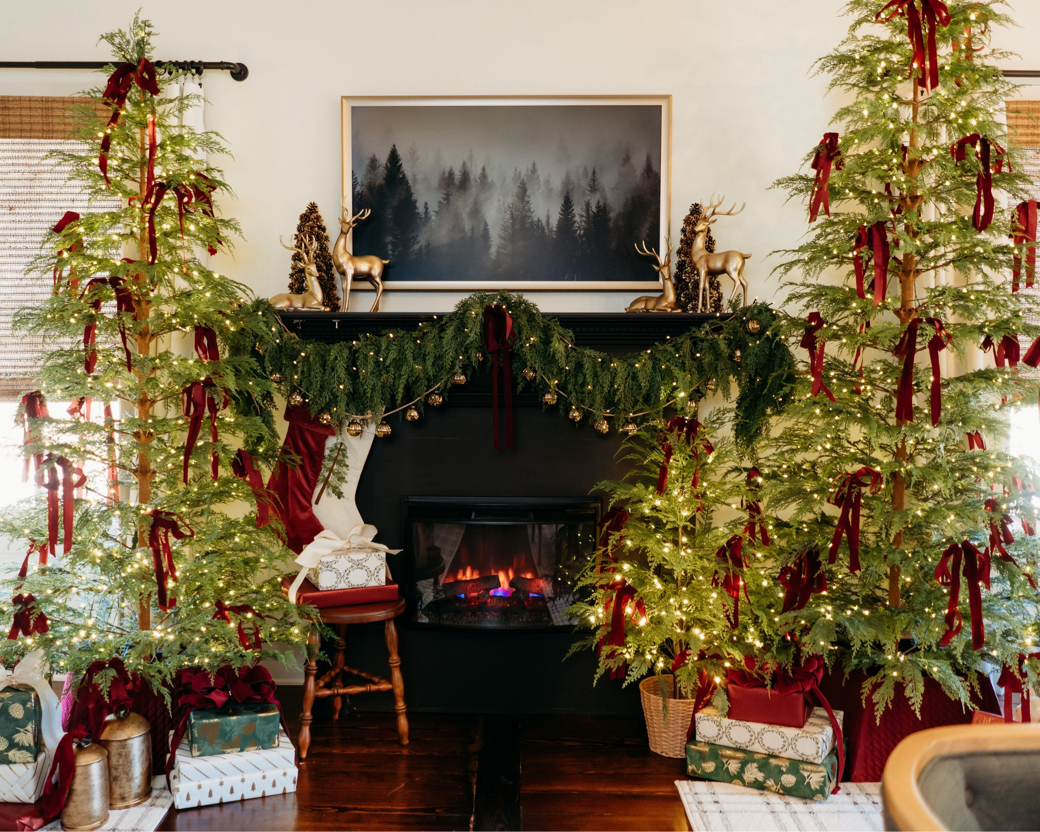 Now live! Items not linked like the red bows, stockings and the pinecone trees are coming soon! 

#LTKSeasonal #LTKHome