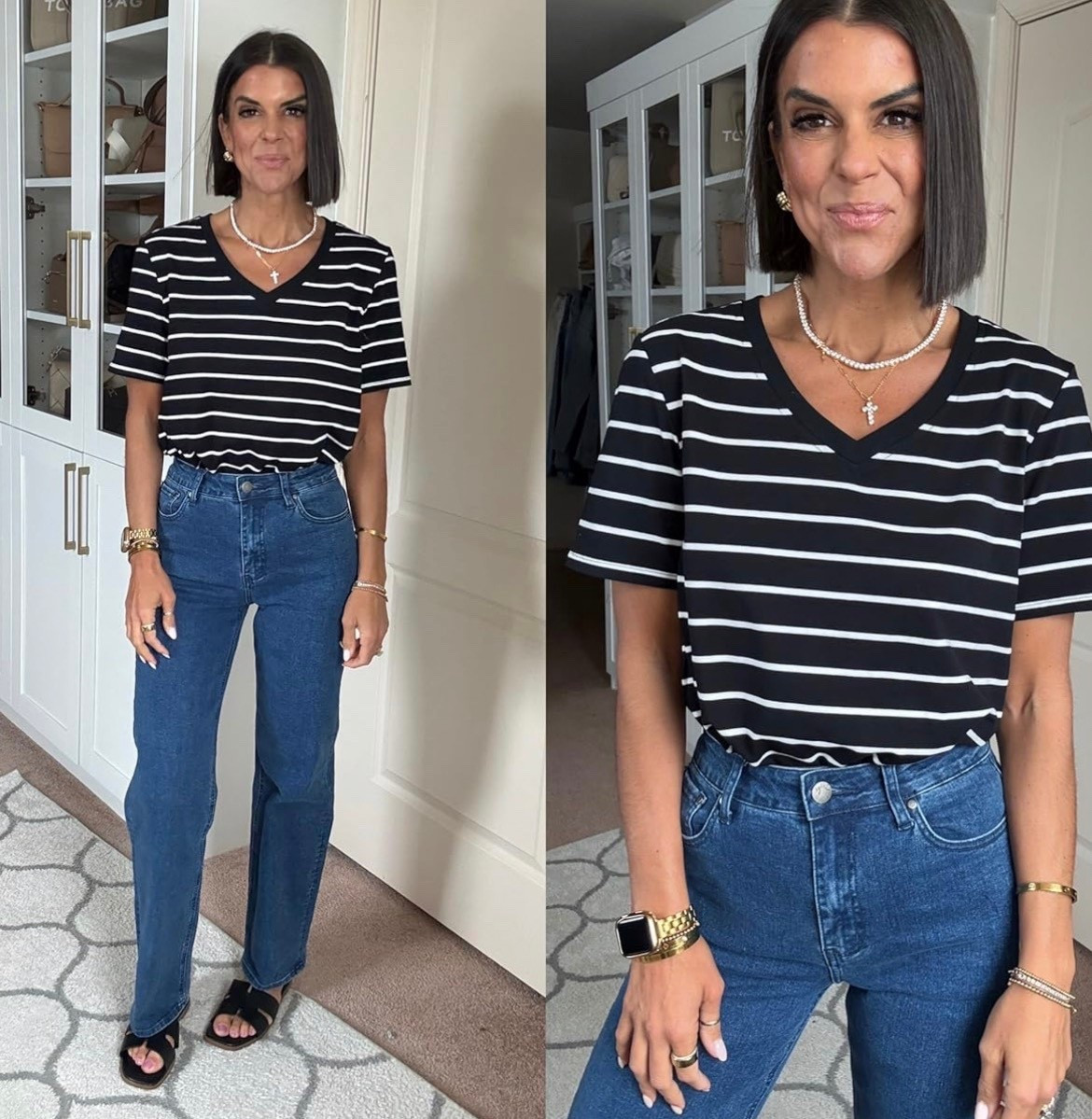 Size small in tee size 2 in jeans 

#LTKSeasonal