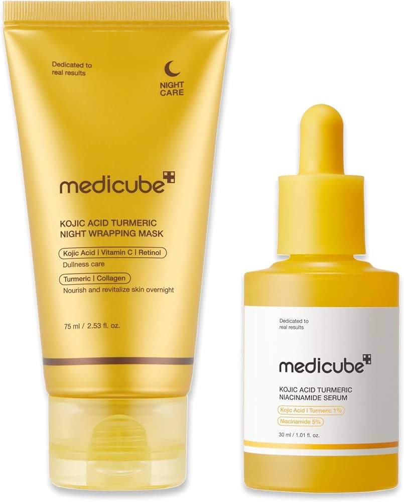 medicube Kojic Acid Overnight Care & Nourish Duo for Troubled Skin: Kojic Acid Turmeric Overnight... | Amazon (US)