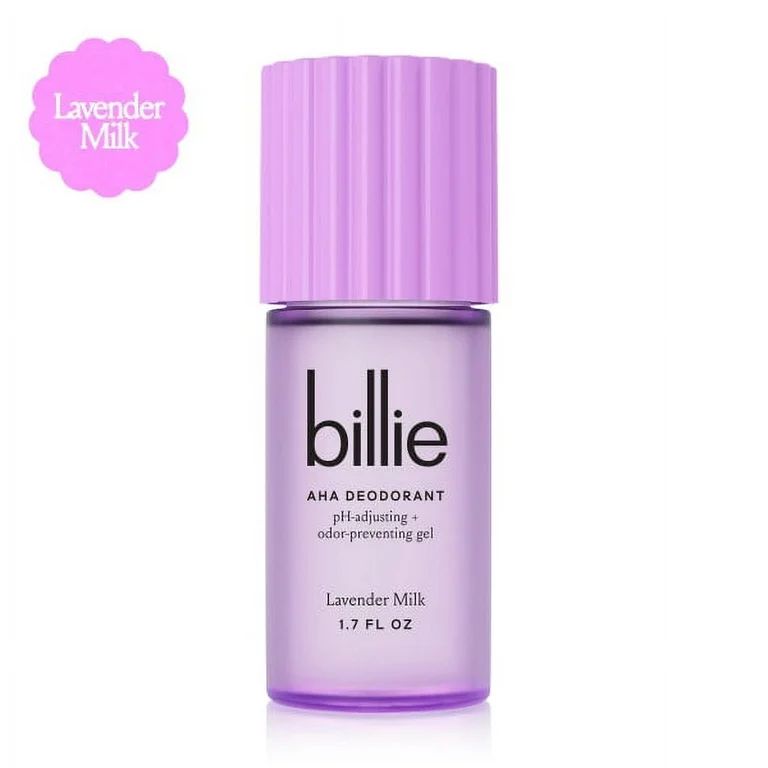 Billie AHA pH Adjusting Womens Deodorant Gel, 1.7 fl oz, Lavender Milk Scent, 24 Hour Protection,... | Walmart (US)