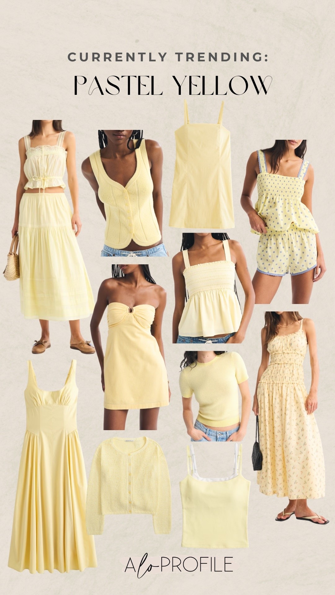 Pastel Yellow Summer Trends via Abercrombie ⭐️🌻💛🌼🍋🧈

