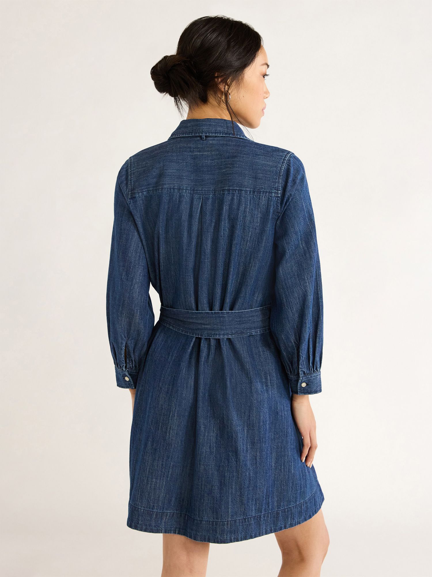 Free Assembly Women’s Denim Belted Mini Shirtdress, Sizes XS-XXL | Walmart (US)