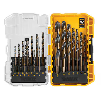 DEWALT 21 -Piece Assorted x Black and gold coated HSS Jobber length Twist Drill Bit Set | Lowe's