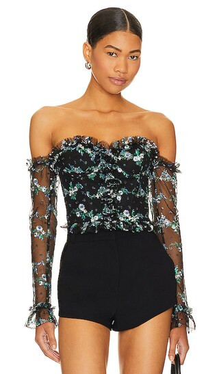 Katarina Top in Black Dot | Revolve Clothing (Global)