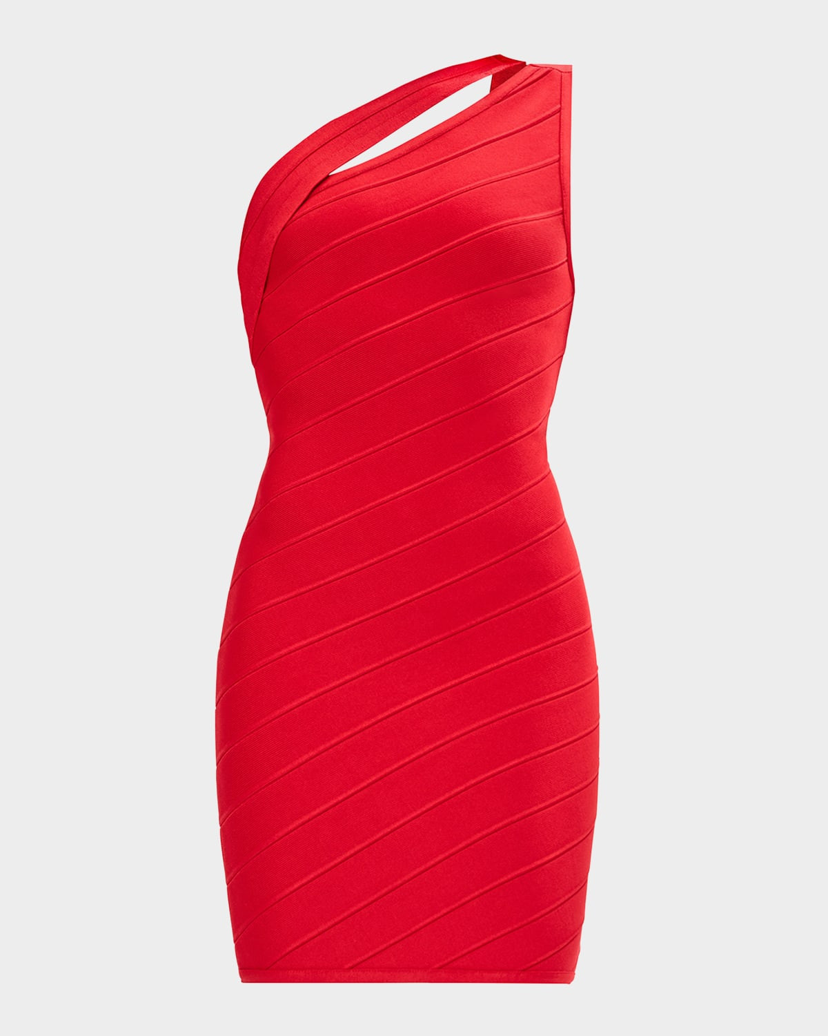 The Molly Cutout One-Shoulder Mini Dress | Neiman Marcus