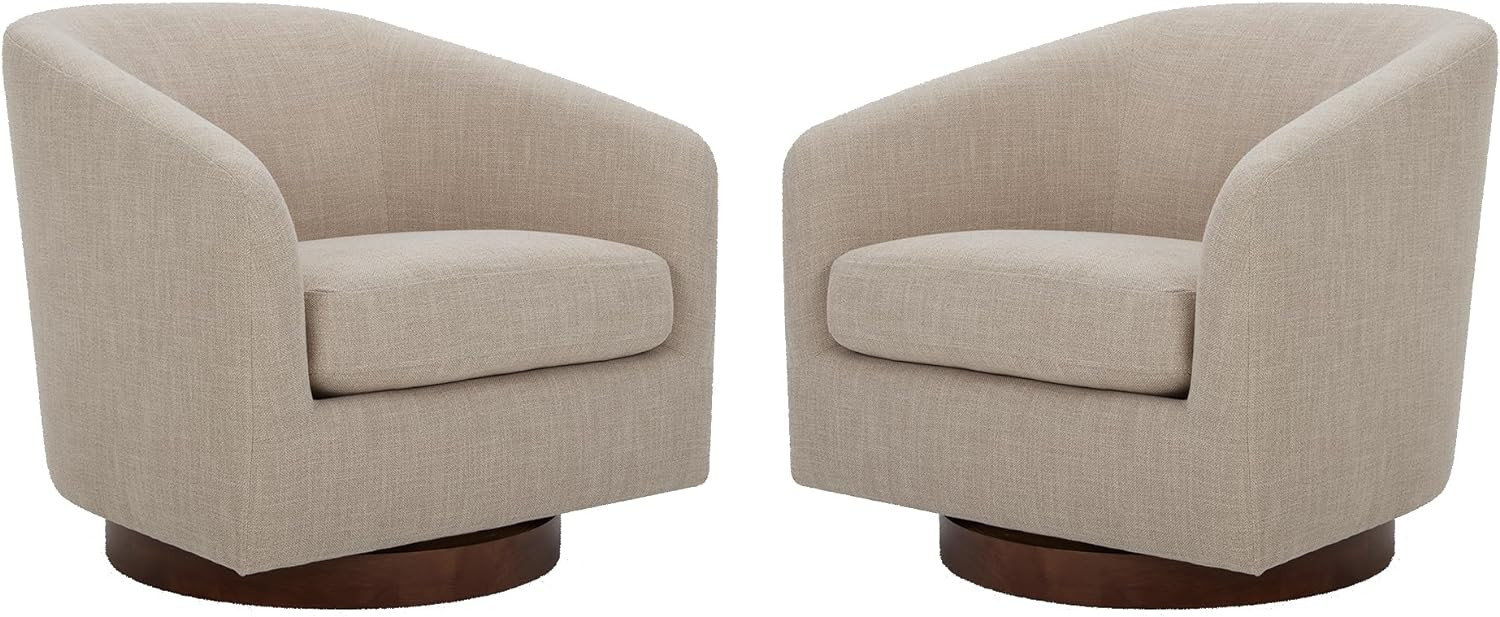 CHITA Swivel Accent Chair, FSC Certified Upholstered Fabric Barrel Chair for Living Room, Fully A... | Amazon (US)