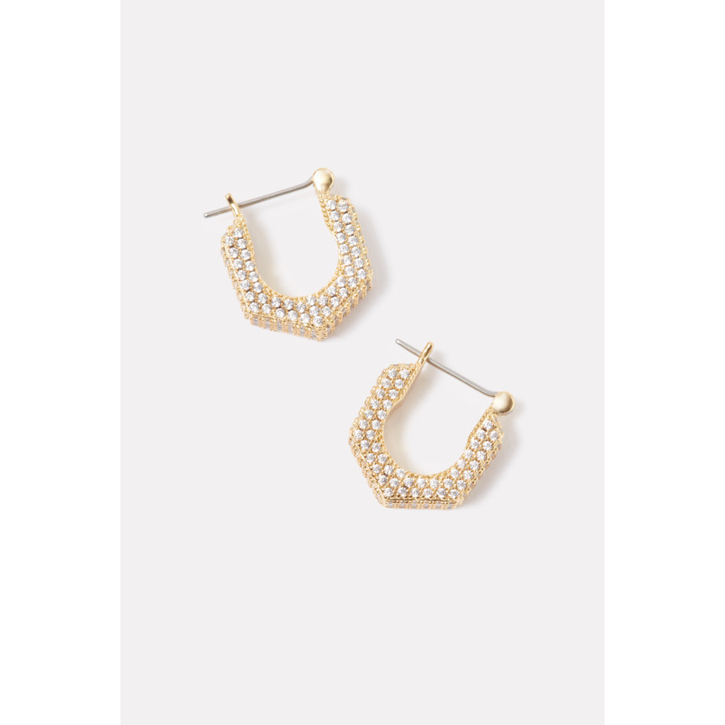LUV AJ The Pave Hex Bolt Earrings | EVEREVE | Evereve