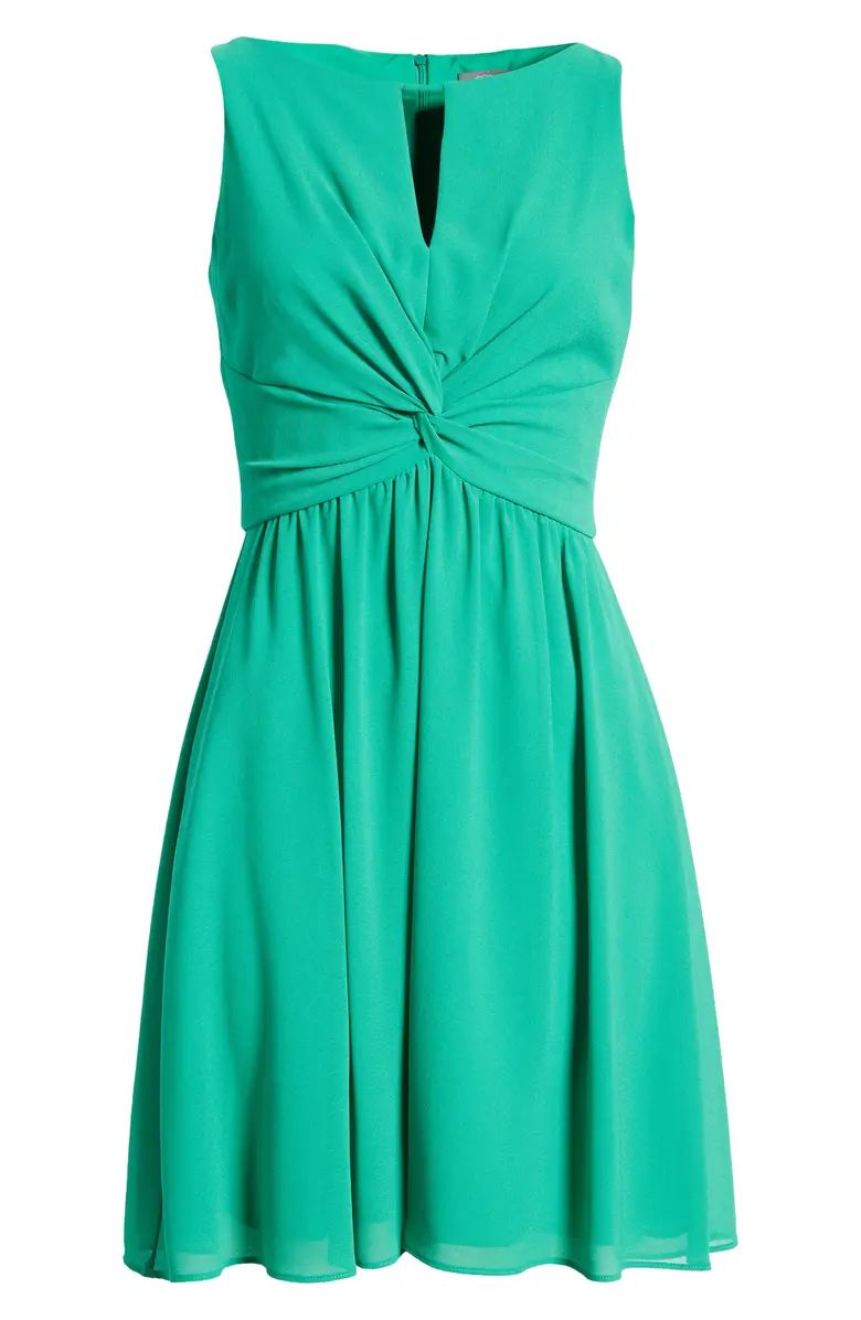Vince Camuto Twist Fit & Flare Chiffon Dress | Nordstrom | Nordstrom