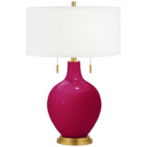 French Burgundy Toby Brass Accents Table Lamp - #95R16 | Lamps Plus | Lamps Plus