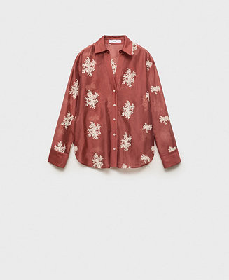 Women's Embroidered Lyocell Shirt | Macy's