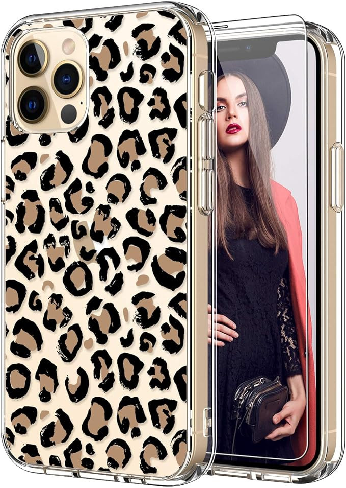 ICEDIO for iPhone 12 Pro Max Case with Screen Protector,Clear TPU Cover with Fashionable Designs ... | Amazon (US)