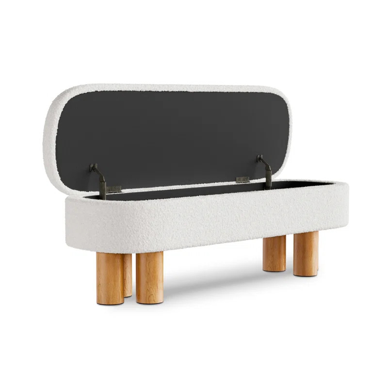 Ebern Designs Joddie Upholstered Flip Top Storage Bench with Solid Wood Leg | Wayfair | Wayfair North America