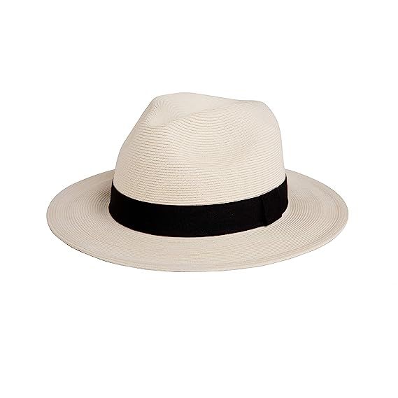 Pineapple&Star Sun Straw Fedora Beach Hat Fine Braid UPF50+ for Both Women Men | Amazon (US)