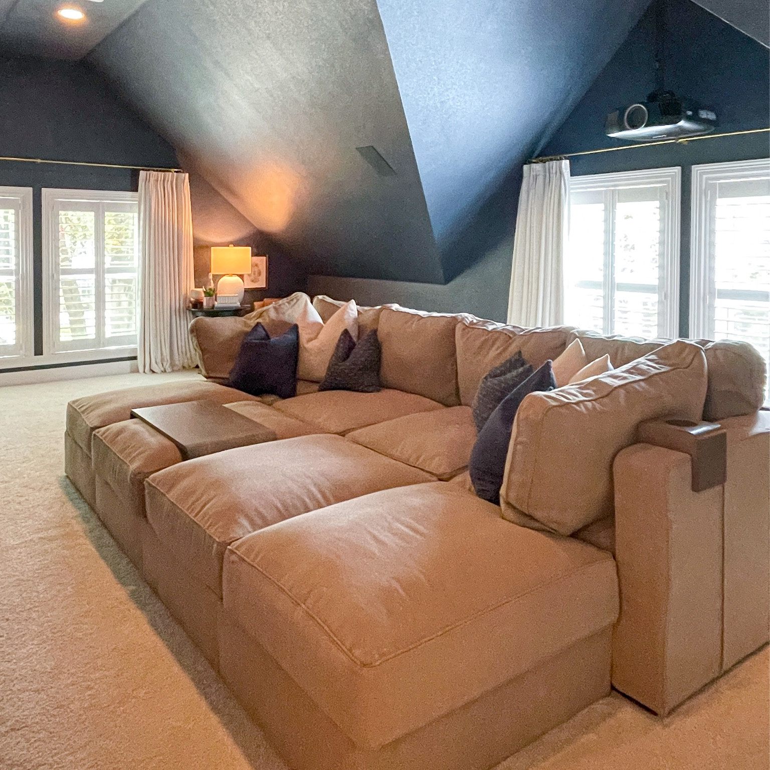 Put couch, large couch, lovesac, sectional, modular couch, media room, movie room, home theater, family room, transitional styling, cozy room decor



#LTKhome