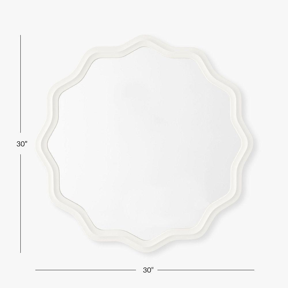 Round Scalloped Mirror (30") | Pottery Barn Teen