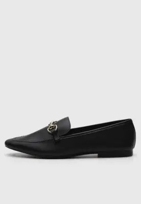 Mocassim Via Uno Aplicação Preto | Dafiti (BR)