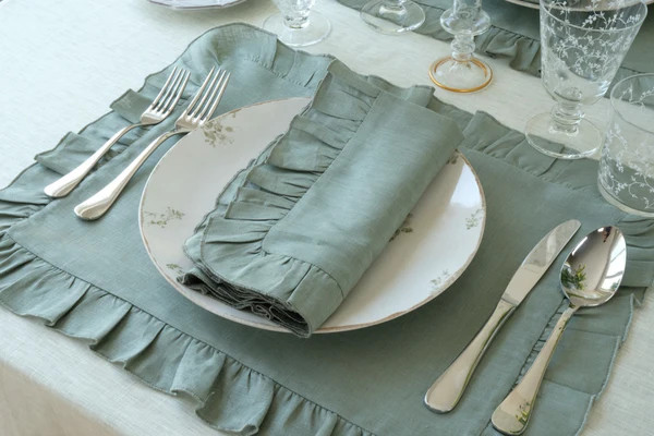 Ruffles Sea Sonen Placemat, Set of 4 | Over The Moon