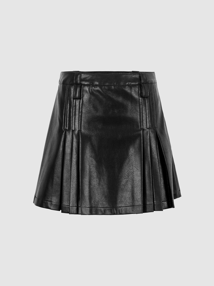 Pleated Mini A-Line Skirt | Urban Revivo