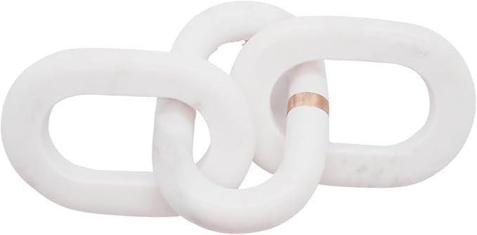 Decorative Linked Marble White Rings, Freestanding Tabletop Accessory, Unique Rustic Home Decor, ... | Amazon (US)