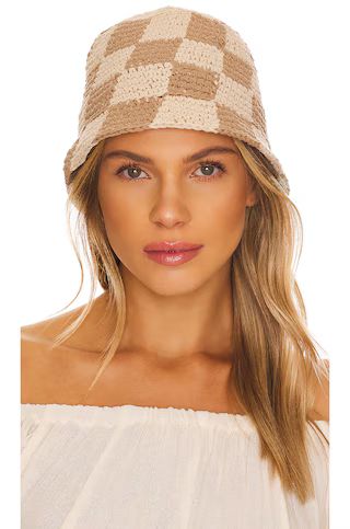 8 Other Reasons Crochet Checkered Bucket Hat in Beige from Revolve.com | Revolve Clothing (Global)