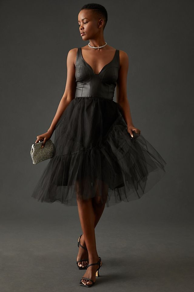 Faux Leather Mini Dress | Anthropologie (US)