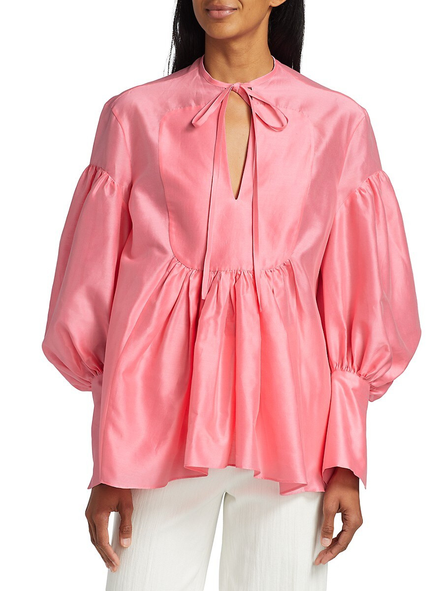 Rosie Assoulin Swashbuckler Top - Pink - Size 10 | Saks Fifth Avenue OFF 5TH