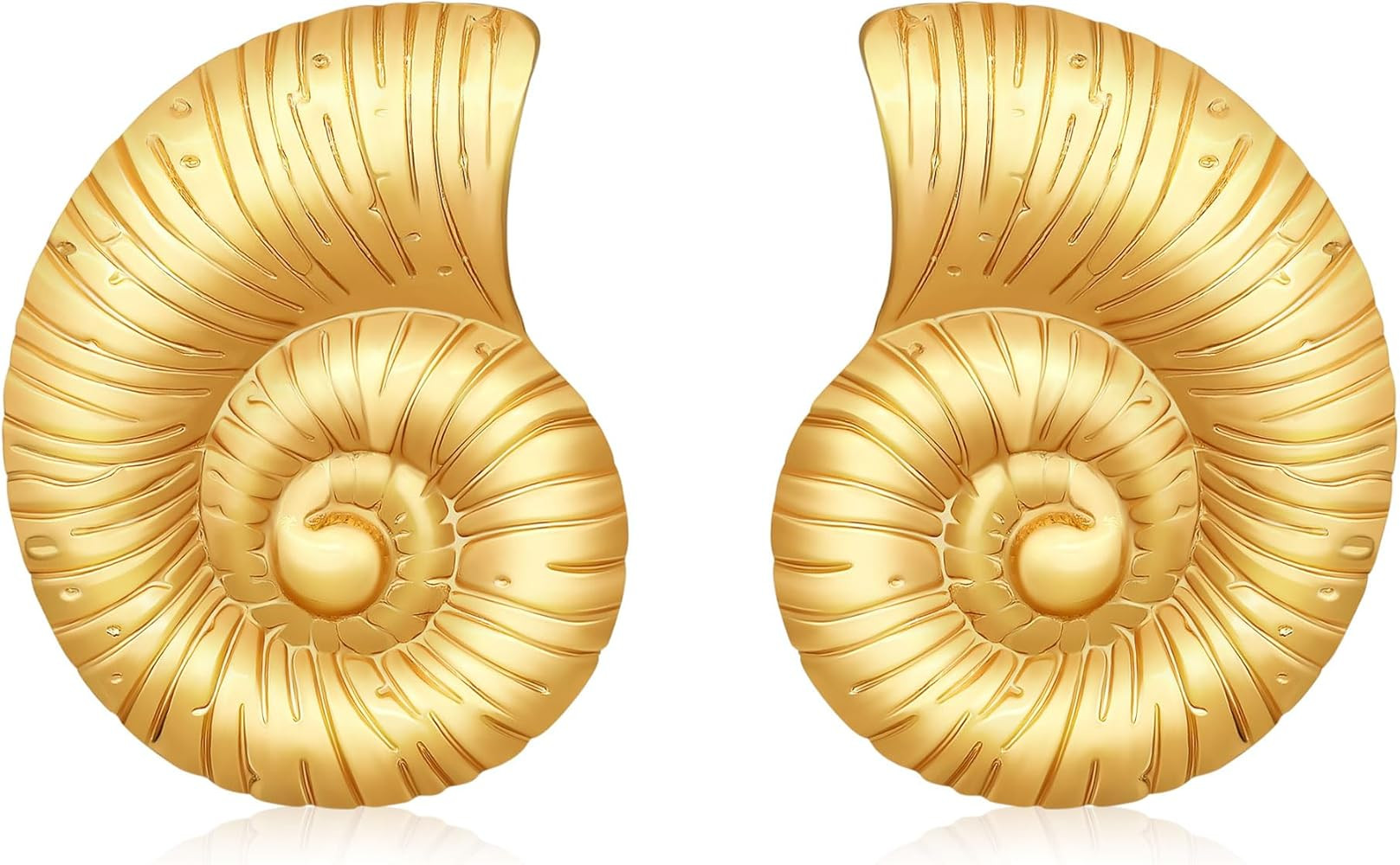 Amazon.com: MISS RIGHT Gold SeaShell Earrings for Women, Stud Conch Sea Shell Stainless Steel Earrings Beach Jewelry, Hypoallergenic Lightweight Summer Earrings(Seashell Earrings), AE40702978: Clothing, Shoes & Jewelry | Amazon (US)