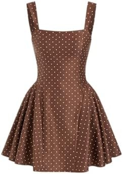 CIDER Womens Polka Dot Going Out Dress Cute Summer Date Night Square Neck Sleeveless Mini Dress | Amazon (US)