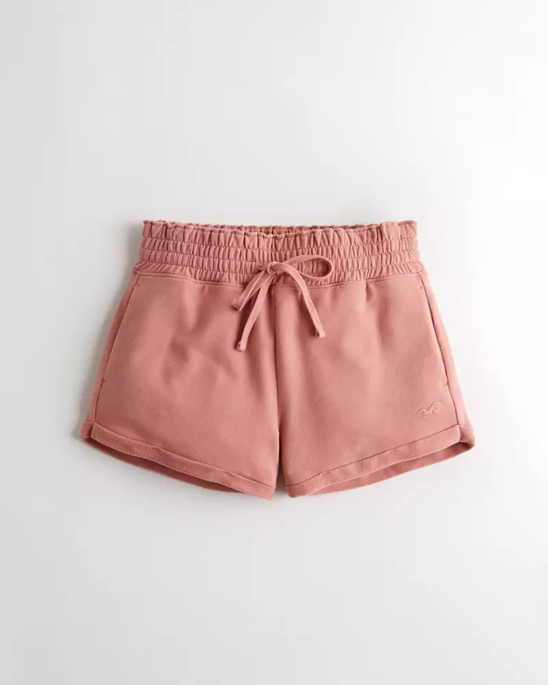 High-Rise Terry Paper-Bag Short | Hollister UK
