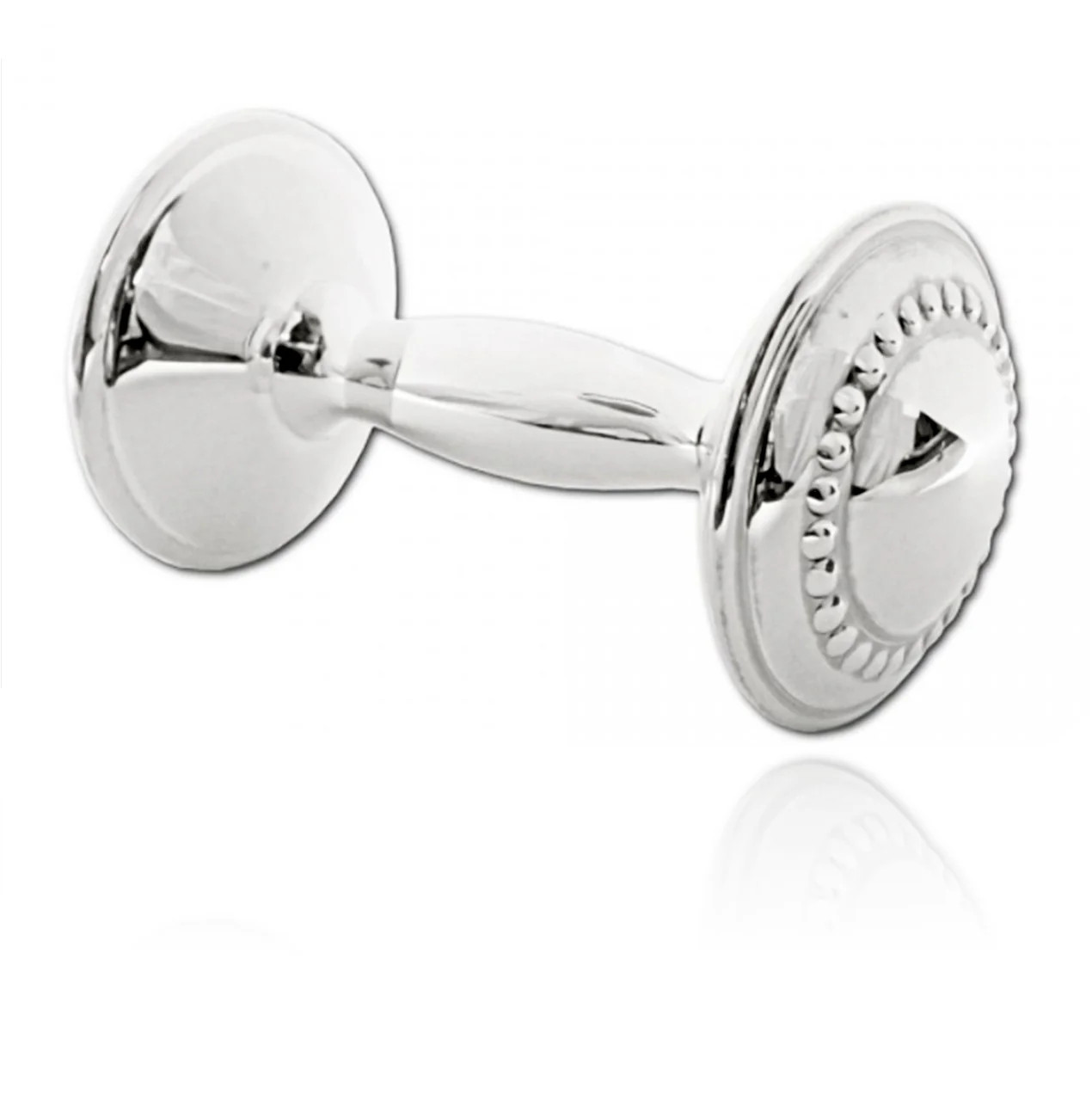 Beaded Sterling Silver Baby Rattle | Fête