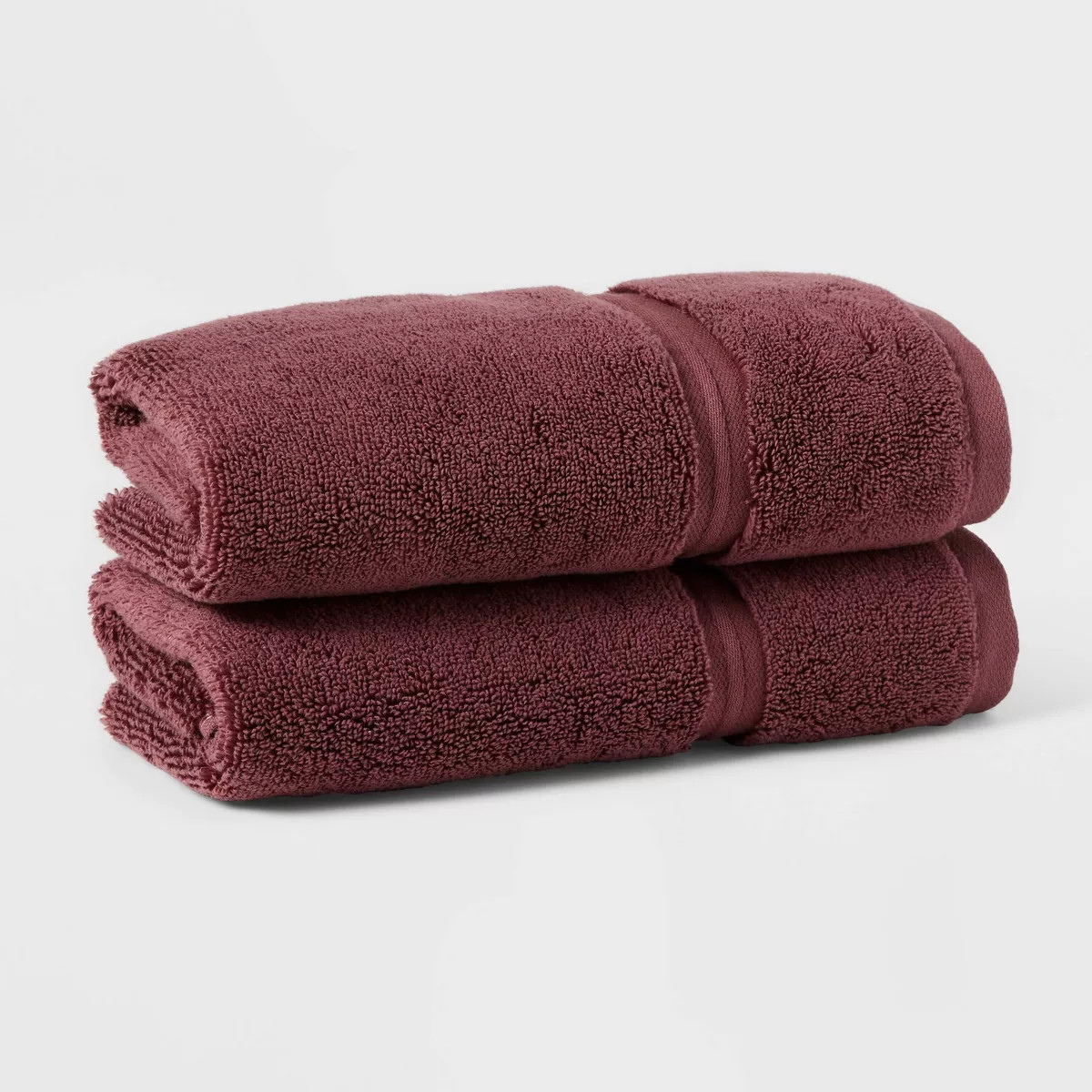 2pk Spa Plush Hand Towel Set Dark Mauve - Threshold™ | Target