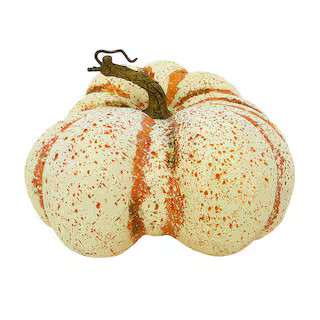 9" Cream & Orange Speckled Decorative Pumpkin by Ashland® | Michaels | Michaels Stores