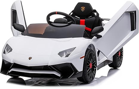Kidzone Kids Electric Ride On 12V Licensed Lamborghini Aventador Battery Powered Sports Car Toy w... | Amazon (US)